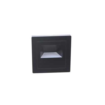 LED kāpņu gaismeklis LED/3W/230V 6000K melns