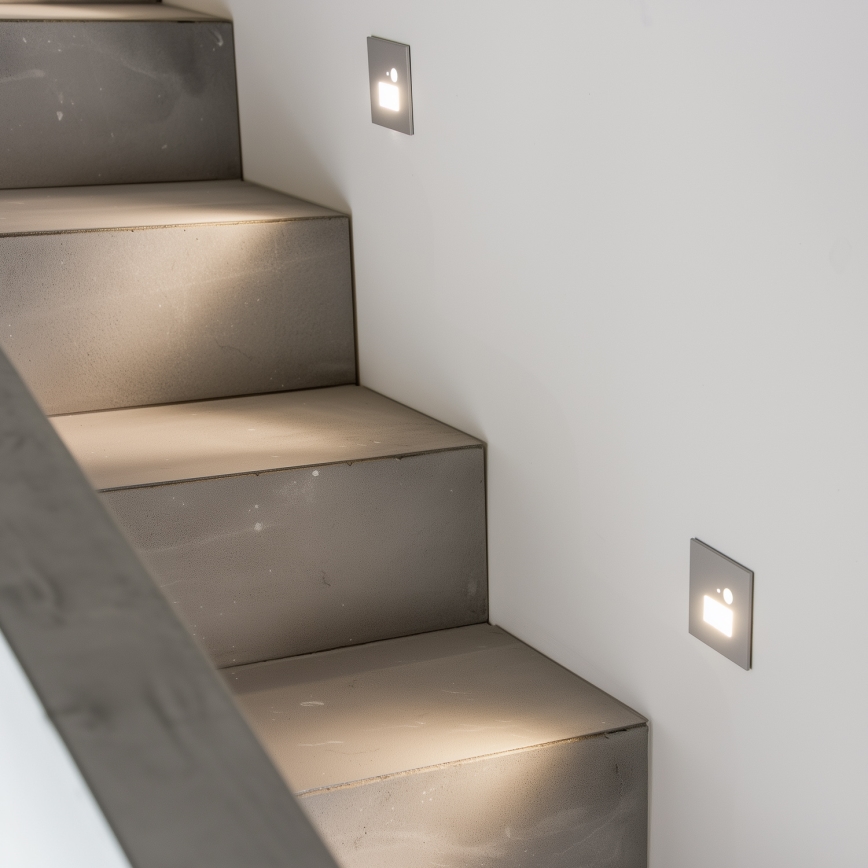 LED Kāpņu telpas lampa ar kustību sensoru LED/1,5W/230V 3000K/4000K/6500K
