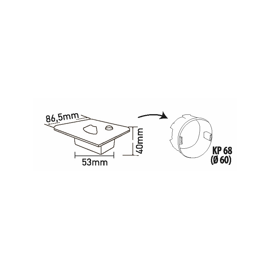 LED Kāpņu telpas lampa ar kustību sensoru LED/1,5W/230V 3000K/4000K/6500K
