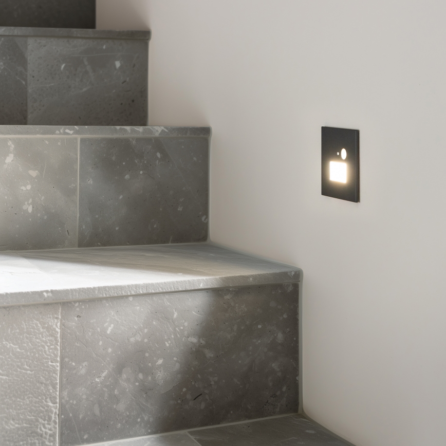 LED Kāpņu telpas lampa ar kustību sensoru LED/1,5W/230V 3000K/4000K/6500K