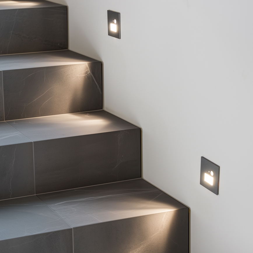 LED Kāpņu telpas lampa ar kustību sensoru LED/1,5W/230V 3000K/4000K/6500K