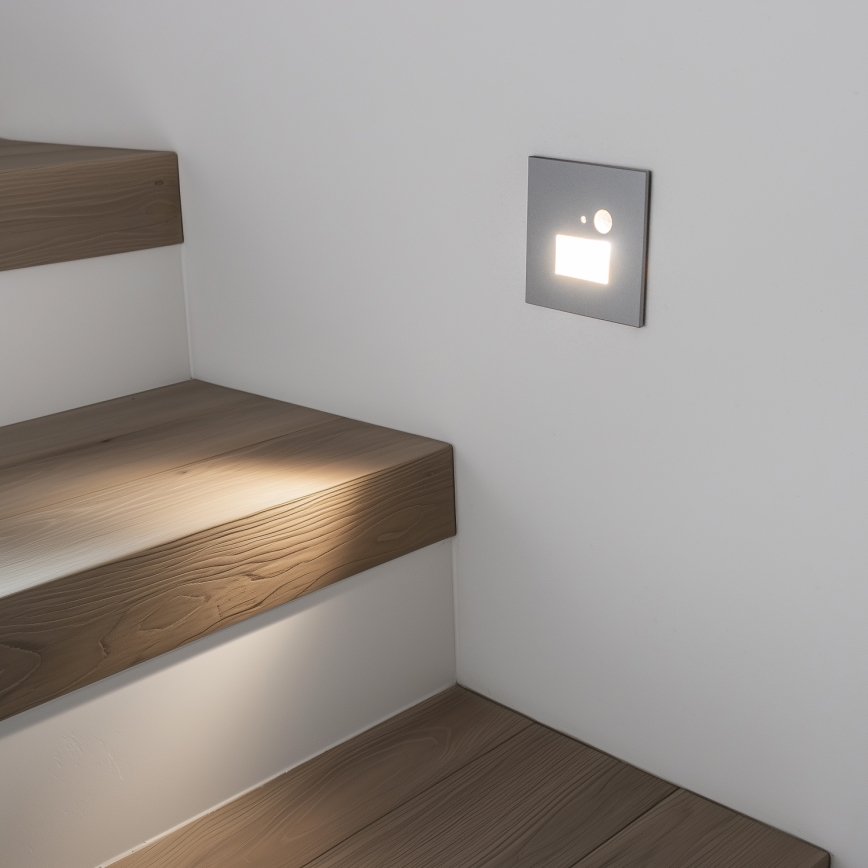 LED Kāpņu telpas lampa ar kustību sensoru LED/1,5W/230V 3000K/4000K/6500K