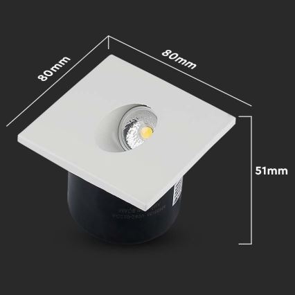 LED Kāpņu telpas lampa LED/3W/230V 3000K balta