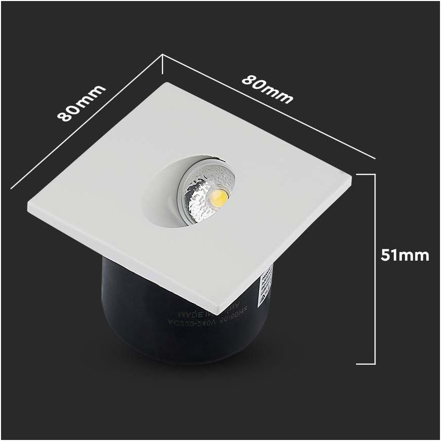 LED Kāpņu telpas lampa LED/3W/230V 3000K balta