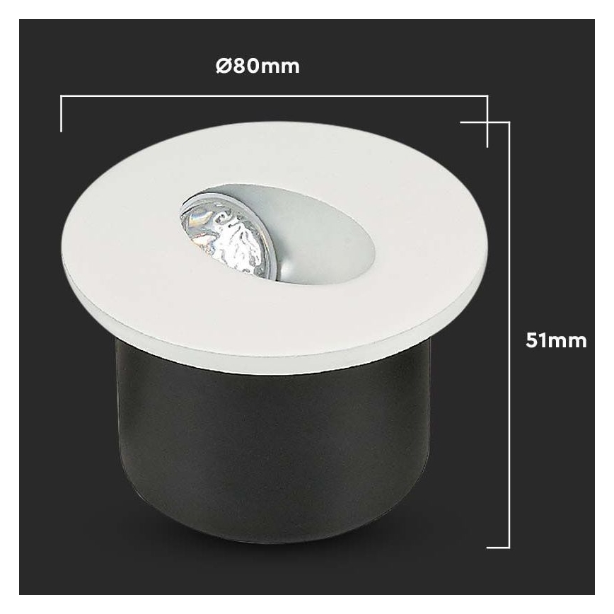 LED Kāpņu telpas lampa LED/3W/230V 4000K balta