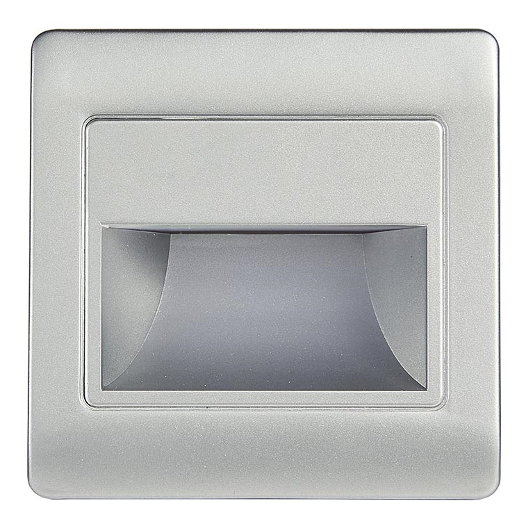 LED kāpņutelpas gaismeklis STEP LIGHT NET LED/1,5W/30V sudraba