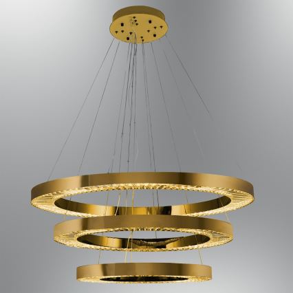LED Karāgais JESSI LED/99W/230V 3000K Ø 100 cm Bronza