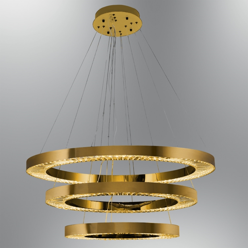 LED Karāgais JESSI LED/99W/230V 3000K Ø 100 cm Bronza