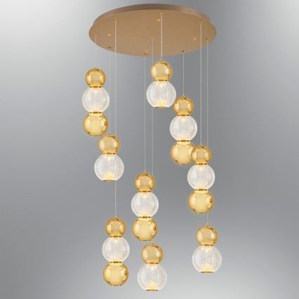 LED Karājas lampa CREMONA LED/51W/230V 3000K zelta