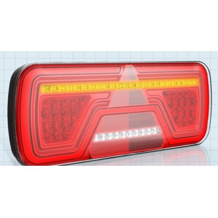 LED Kombinēta lampa ar dinamisku pagrieziena rādītāju LED/10-30V IP67 pa kreisi