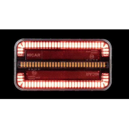 LED Kombinēta lampa ar dinamisku pagrieziena rādītāju LED/12-24V IP65