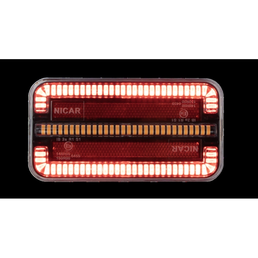 LED Kombinēta lampa ar dinamisku pagrieziena rādītāju LED/12-24V IP65