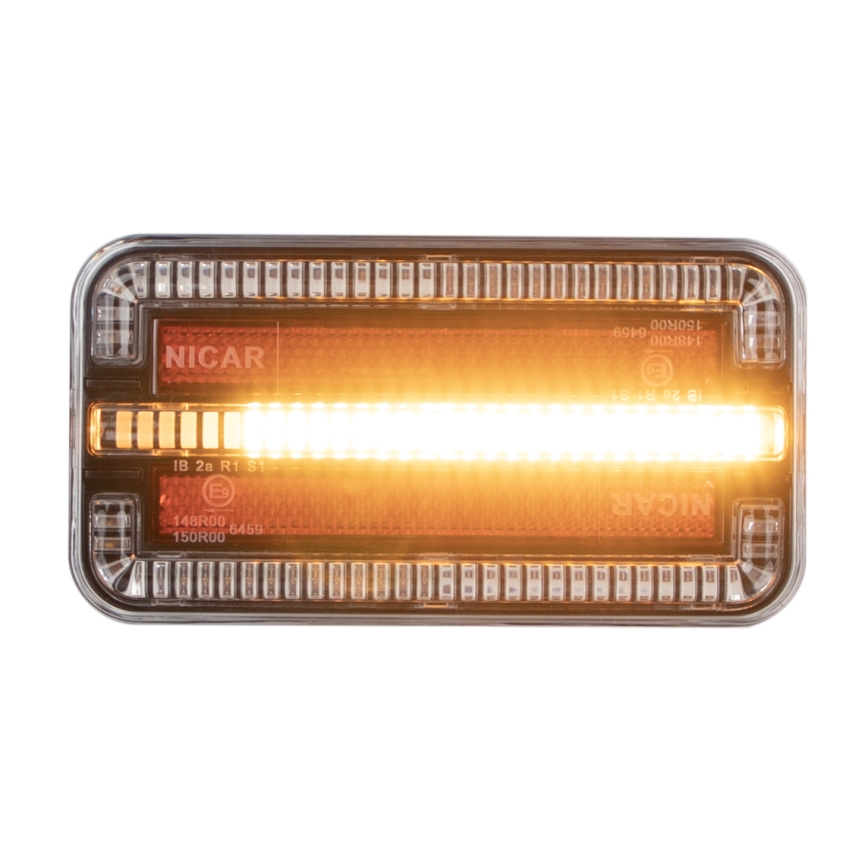 LED Kombinēta lampa ar dinamisku pagrieziena rādītāju LED/12-24V IP65