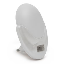 LED Kontaktligzdas navigācijas gaismeklis ar krēslas sensoru LED/1W/230V