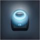LED Kontaktligzdas navigācijas gaismeklis ar sensoru LED/1W/230V blue