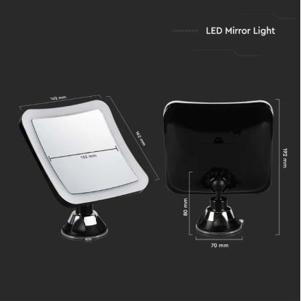 LED Kosmētiskais spogulis LED/3,2W/4,5V 3xAA IP44