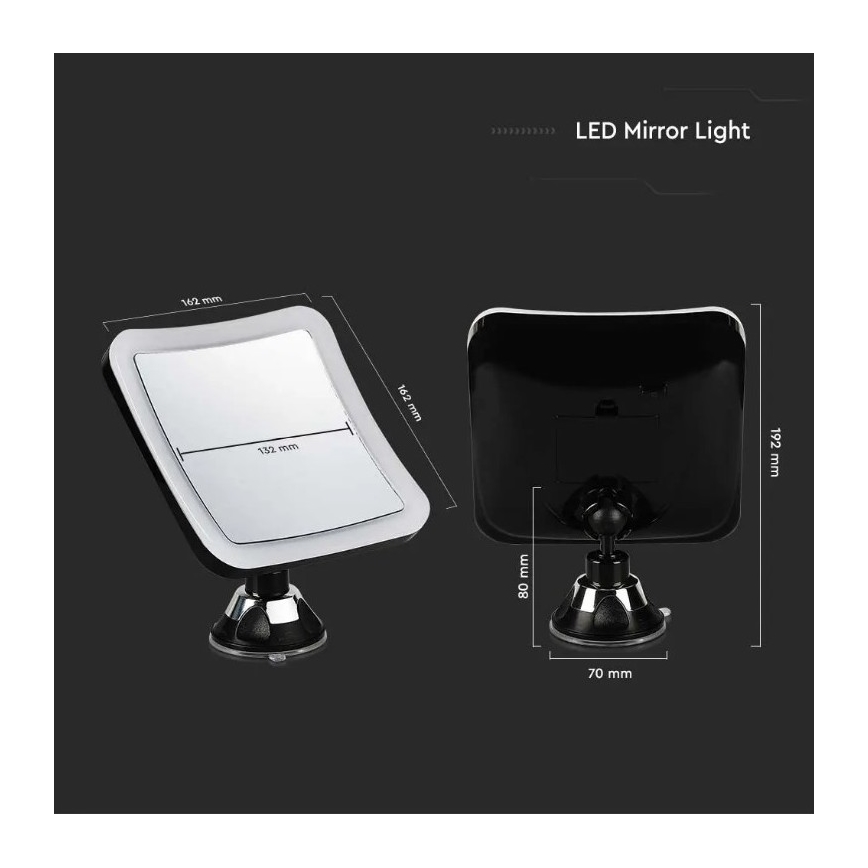 LED Kosmētiskais spogulis LED/3,2W/4,5V 3xAA IP44