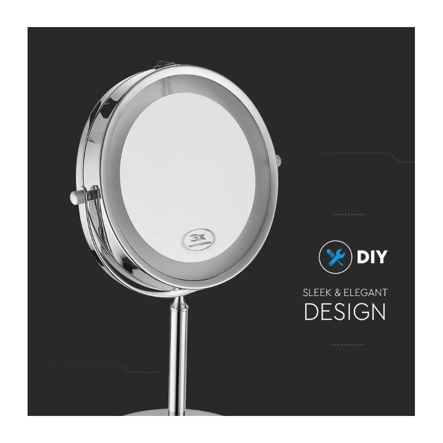 LED Kosmētiskais spogulis LED/3W/6V 4xAA IP44