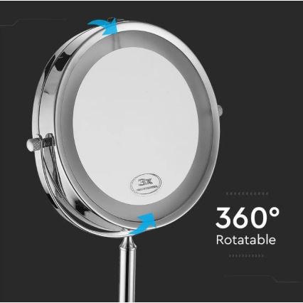LED Kosmētiskais spogulis LED/3W/6V 4xAA IP44
