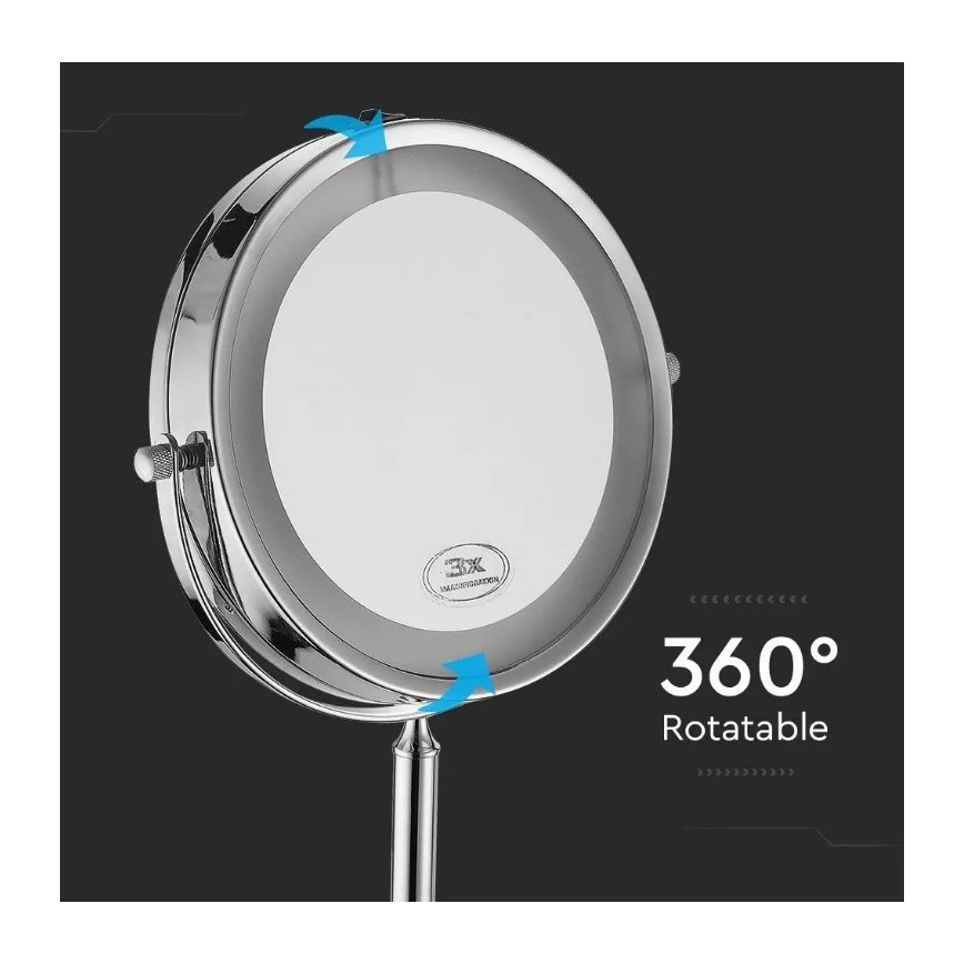 LED Kosmētiskais spogulis LED/3W/6V 4xAA IP44