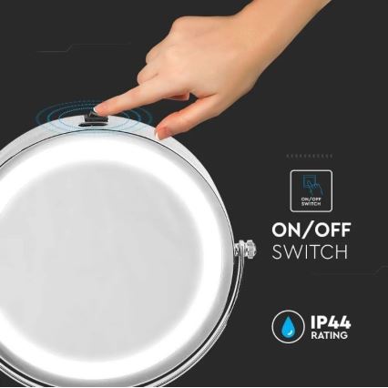 LED Kosmētiskais spogulis LED/3W/6V 4xAA IP44