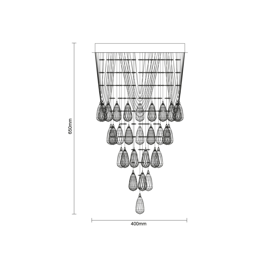 LED kristāla griestu lampa MAJURO LED/30W/230V Ø 40 cm glancēts hroms + tālvadības pults