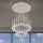 LED kristāla griestu gaismeklis NAURU LED/24W/230V Ø 40 cm spīdīgs hroms + tālvadība