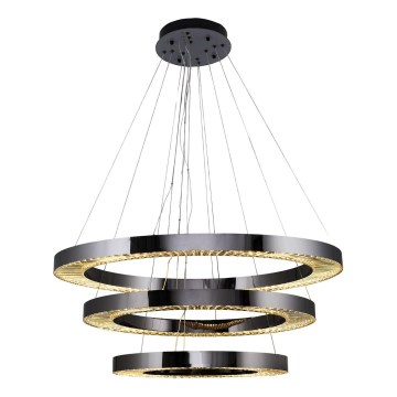 LED Kulonlamp JESI LED/99W/230V 3000K diametrs 100 cm sudraba