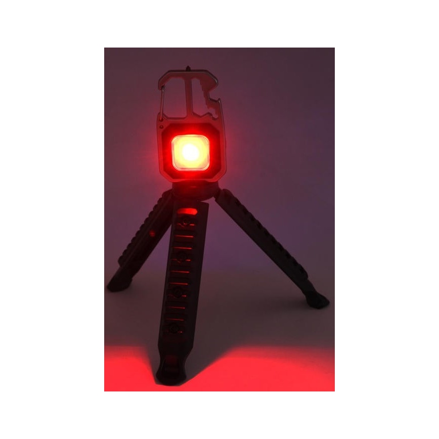 LED Uzlādējama daudzfunkcionāla lampa ar statīvu LED/USB-C 400 mAh