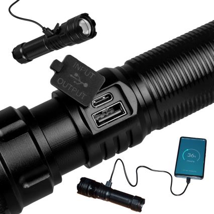 LED regulējama uzlādējama lampa ar powerbankas funkciju LED/10W/5V IPX4 600 lm 2000 mAh