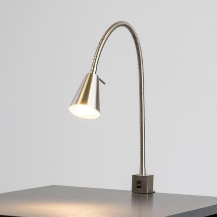 LED lampa ar skavu 1xGU10/4,7W/230V matēta hroma apdare