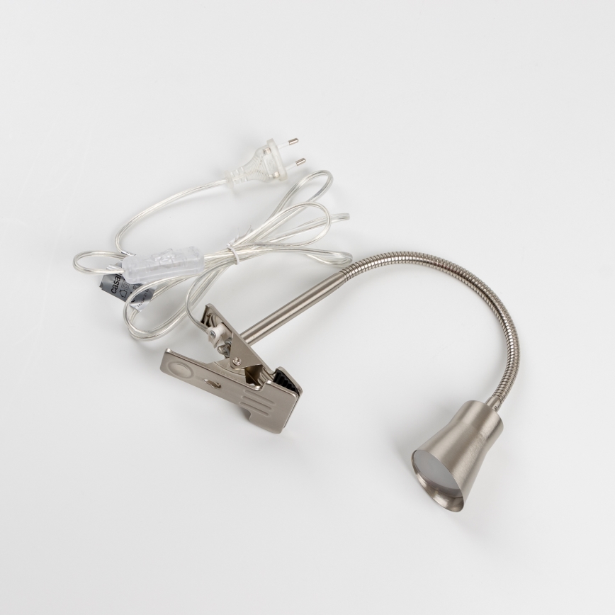 LED lampa ar skavu LED/3,2W/230V matēts hroms