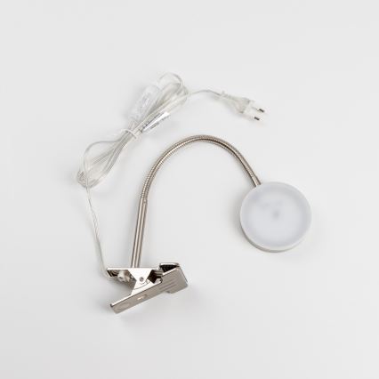 LED lampa ar skavu LED/3,2W/230V matēts hroms