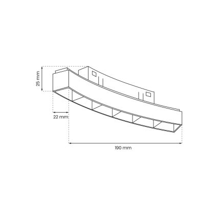 LED Lampa sliežu sistēmai MAGNETIC TRACK LED/6W/48V 3000K, melna