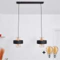 LED LED Lustra ar auklu VOLTA 2xE27/15W/230V melna/zelta