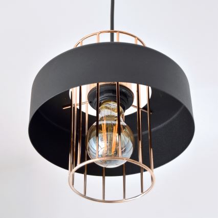 LED LED Lustra ar auklu VOLTA 2xE27/15W/230V melna/zelta