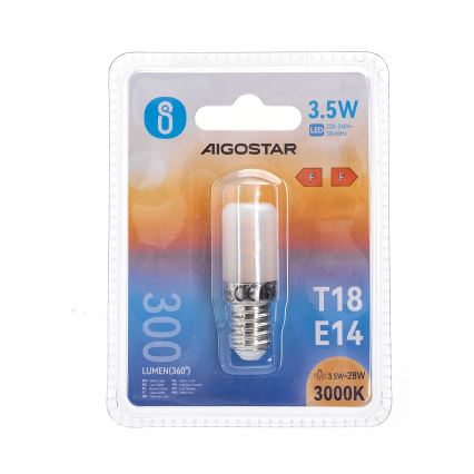 LED Ledusskapja spuldze T18 E14/3,5W/230V 3000K - Aigostar