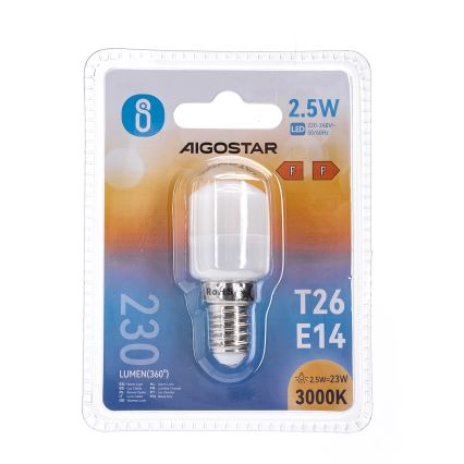 LED Ledusskapja spuldze T26 E14/2,5W/230V 3000K - Aigostar