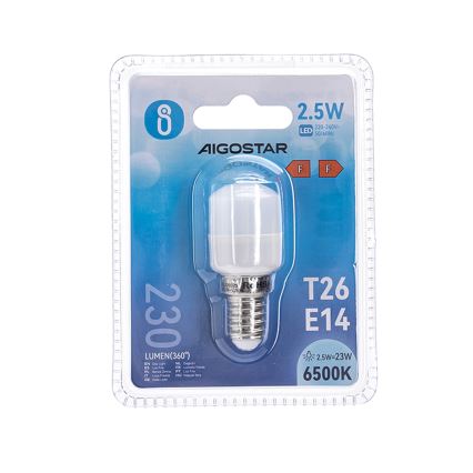 LED Ledusskapja spuldze T26 E14/2,5W/230V 6500K - Aigostar