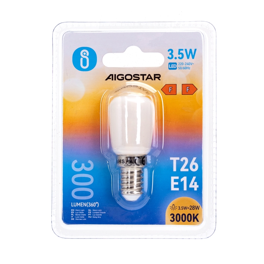 LED Ledusskapja spuldze T26 E14/3,5W/230V 3000K - Aigostar