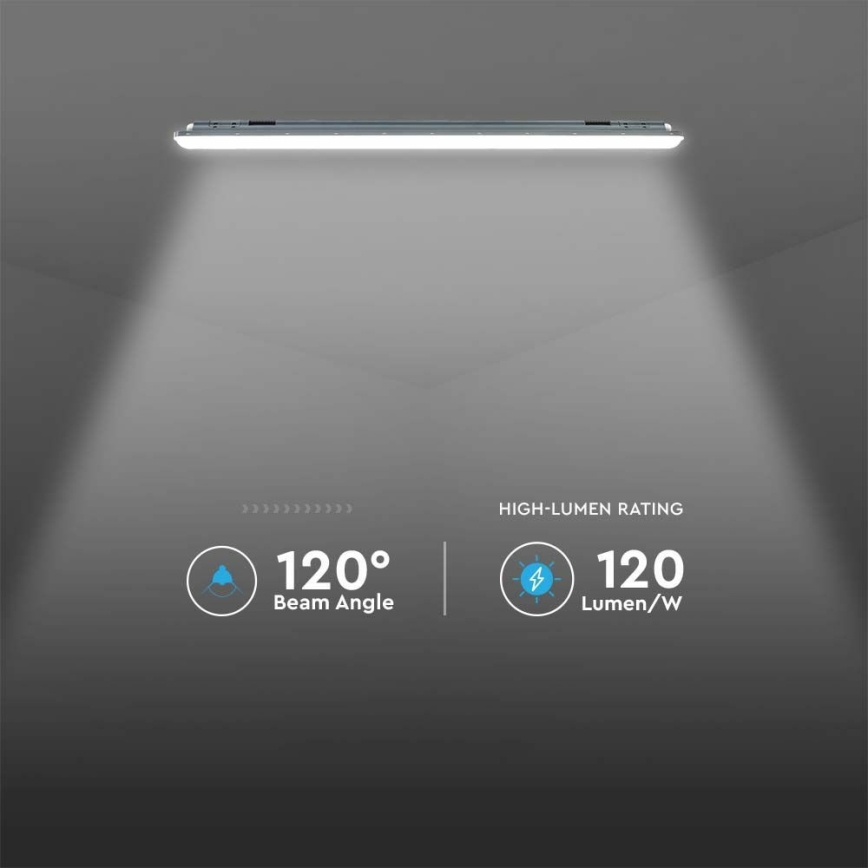LED Lielas slodzes dienasgaismas lampa ar sensoru  X-SERIES LED/36W/230V 6500K 120 cm IP65