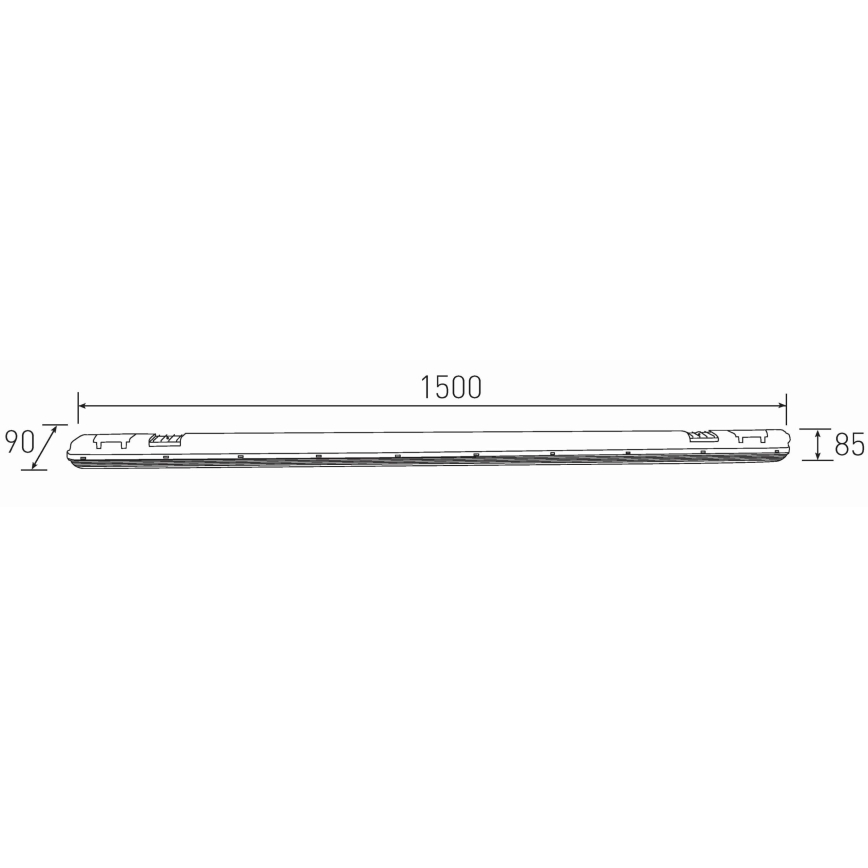 LED Lielas slodzes dienasgaismas lampa DUST LED/58W/230V 4000K 150 cm IP65