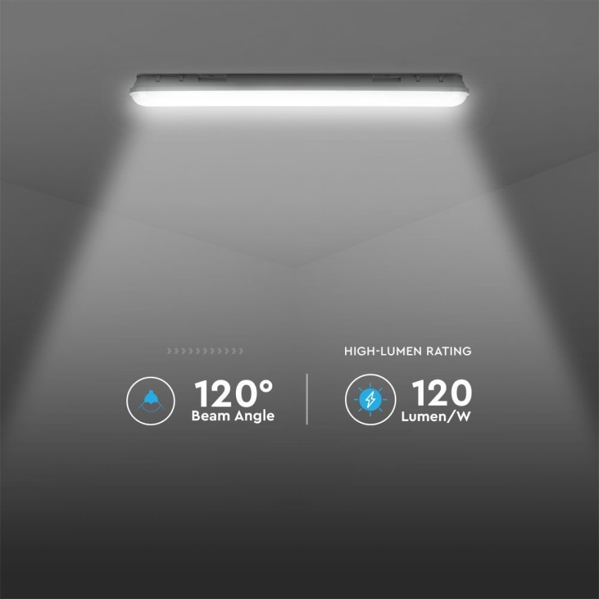 LED Lielas slodzes dienasgaismas lampa ar avārijas moduli EMERGENCY LED/48W/230V 6500K 150cm IP65