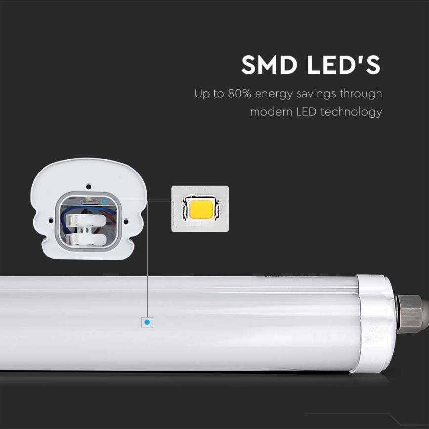 LED Lielas slodzes dienasgaismas lampa G-SERIES LED/18W/230V 6500K IP65 60 cm