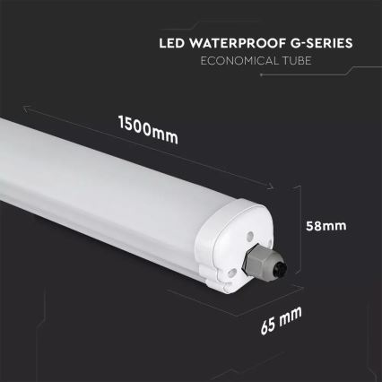 LED Lielas slodzes dienasgaismas lampa G-SERIES LED/48W/230V 6400K 150cm IP65