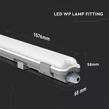 LED Lielas slodzes dienasgaismas lampa LED/22W/230V 6400K 150cm IP65