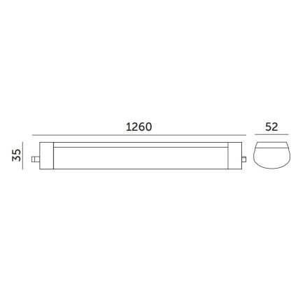 LED Lielas slodzes dienasgaismas lampa LED/36W/230V IP65 4000K 126 cm