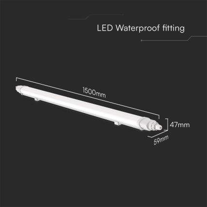 LED Lielas slodzes dienasgaismas lampa LED/48W/230V 4000K IP65 150 cm