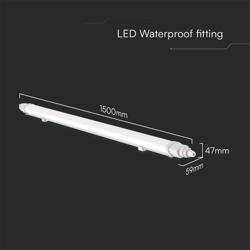 LED Lielas slodzes dienasgaismas lampa LED/48W/230V 4000K IP65 150 cm
