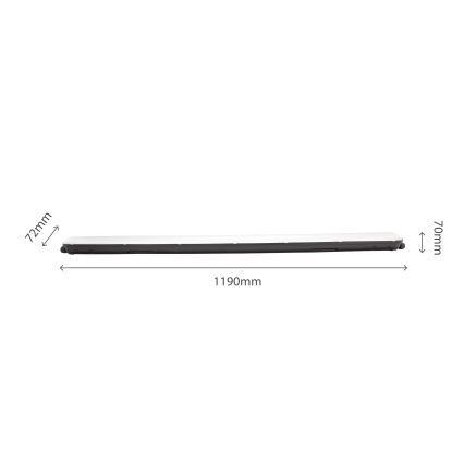 LED Lielas slodzes dienasgaismas lampa LIMEA GIGANT LED/38W/230V IP65 1190mm melna